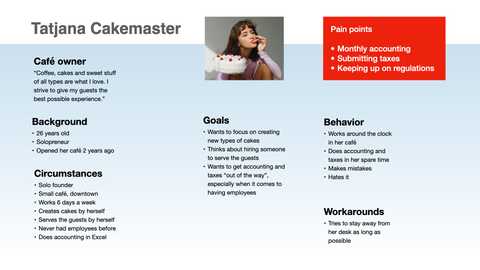 Sample persona Sample persona